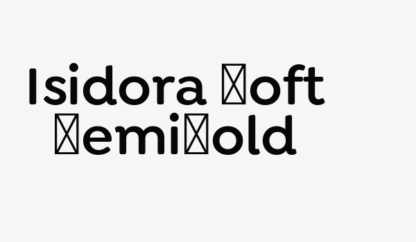 Isidora Soft SemiBold Font