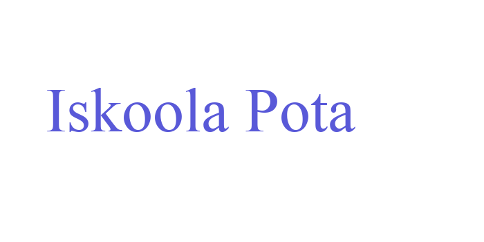 Download Iskoola Pota Font