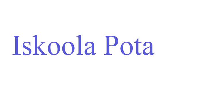 Iskoola Pota Font