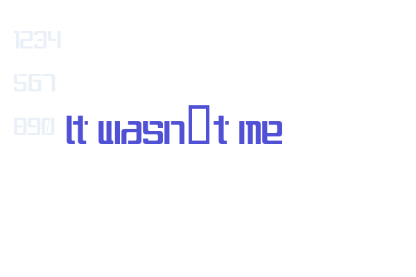 It wasn’t me Font Download