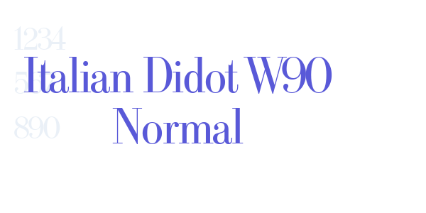 Italian Didot W90 Normal font free