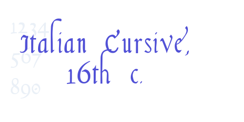 Italian Cursive, 16th c.-font-download