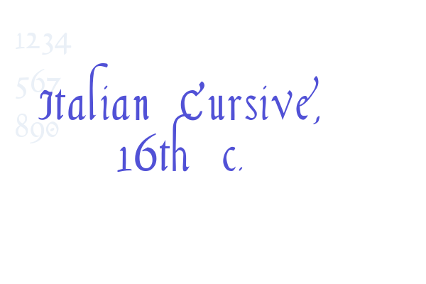 Italian Cursive, 16th c.