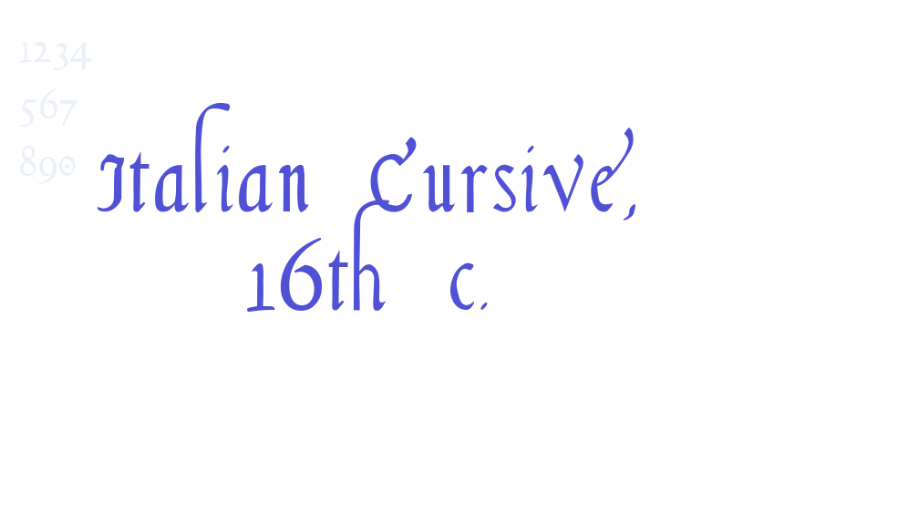 Italian Cursive, 16th c.-font-download