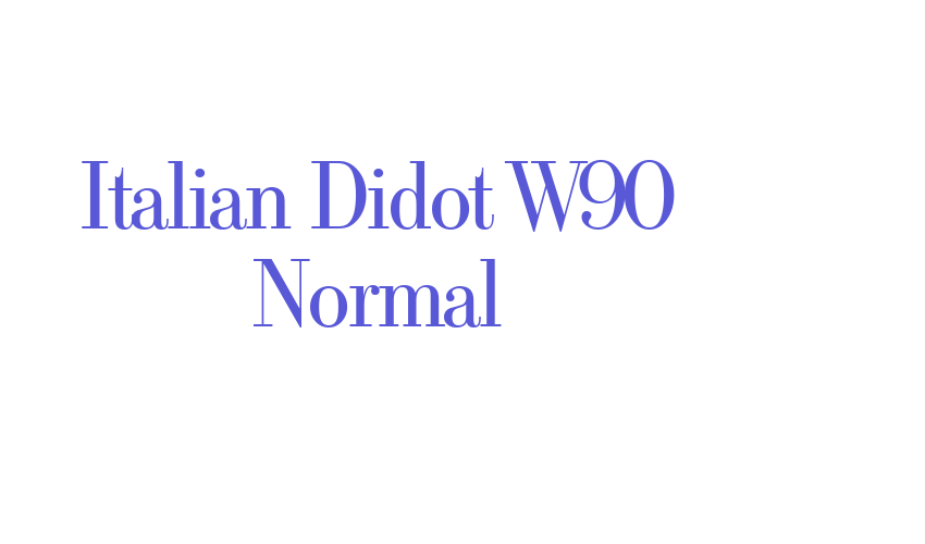 Italian Didot W90 Normal Font