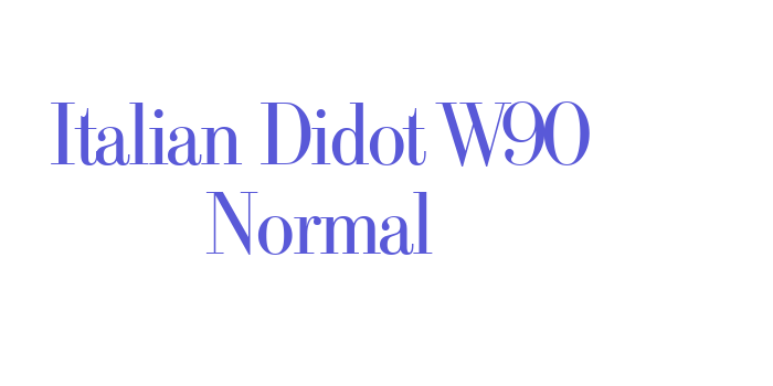 Italian Didot W90 Normal Font Download