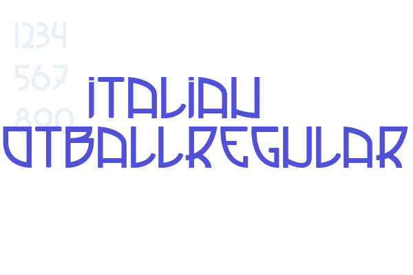 Italian FootballRegular Font Download