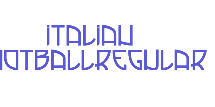 Italian FootballRegular Font Download