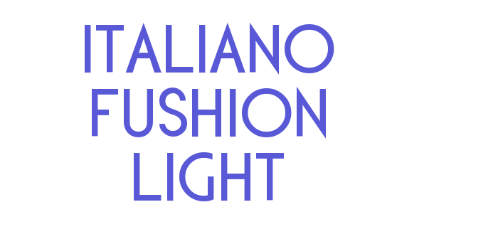 Italiano Fushion Light Font