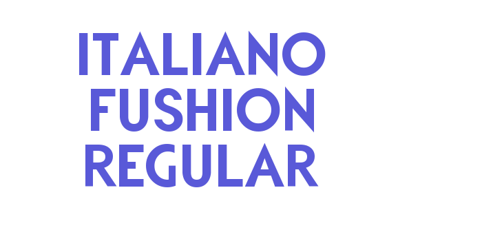 Italiano Fushion Regular Font Download