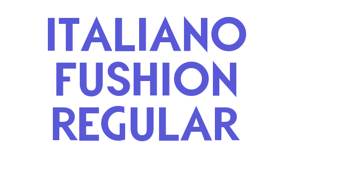 Italiano Fushion Regular Font