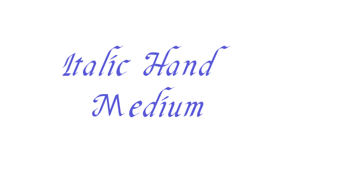 Italic Hand Medium Font Download