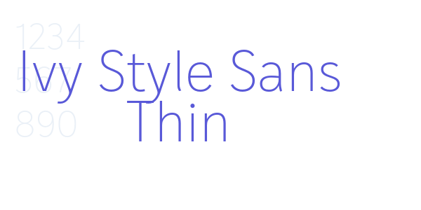 Ivy Style Sans Thin font free