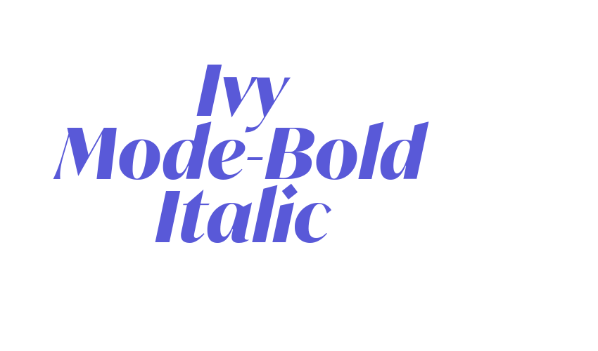 Ivy Mode-Bold Italic Font Download