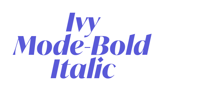 Ivy Mode-Bold Italic Font Download