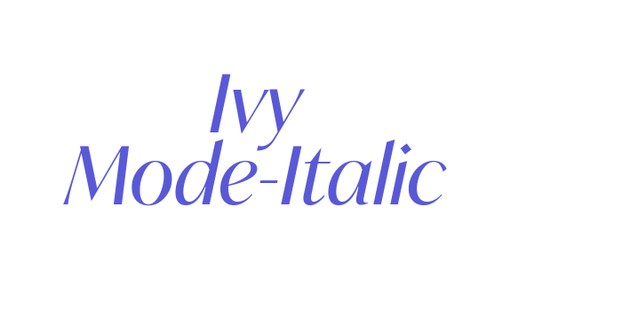 Ivy Mode-Italic Font Download