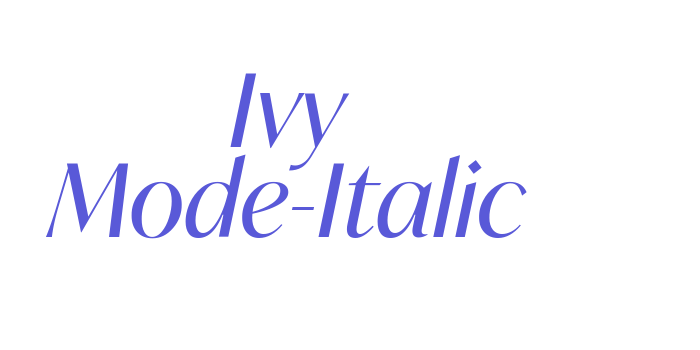 Ivy Mode-Italic Font