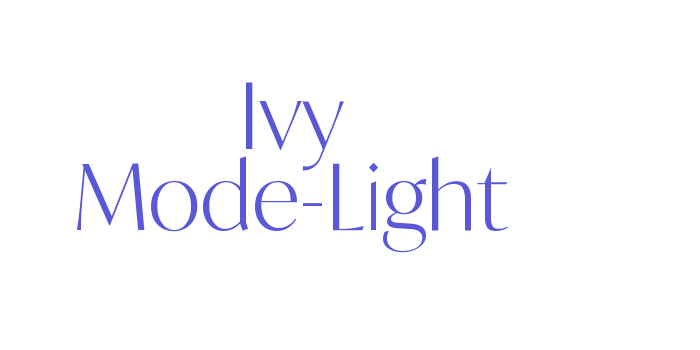 Ivy Mode-Light Font Download