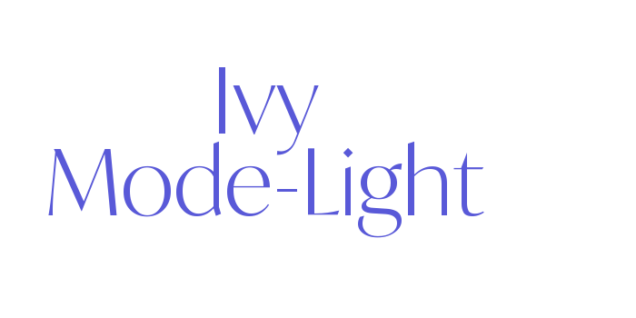 Ivy Mode-Light Font