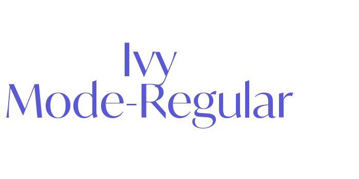 Ivy Mode-Regular Font Download