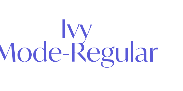 Ivy Mode-Regular Font