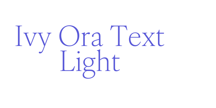 Ivy Ora Text Light Font Download