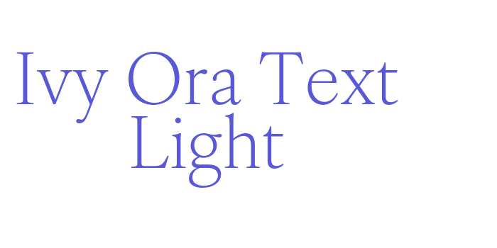 Ivy Ora Text Light Font