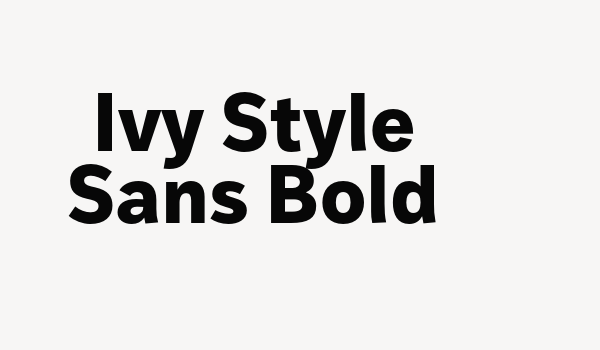 Ivy Style Sans Bold Font