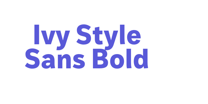 Ivy Style Sans Bold Font Download