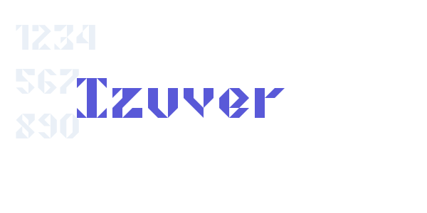 Izuver font