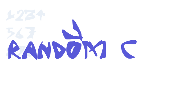 J Random C font