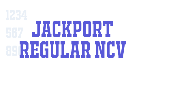 JACKPORT REGULAR NCV font free