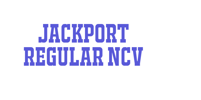 JACKPORT REGULAR NCV Font Download