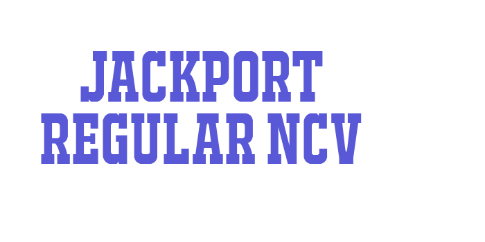 JACKPORT REGULAR NCV Font