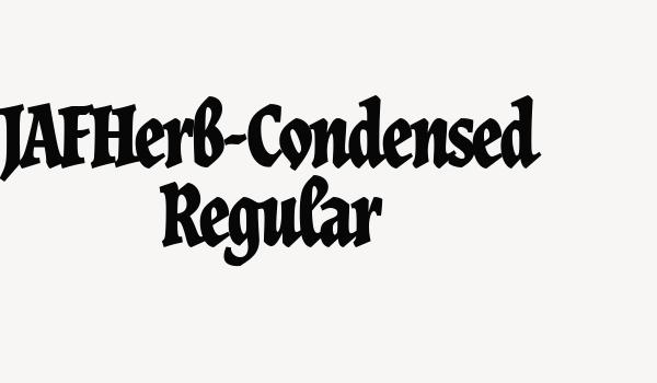 JAFHerb-Condensed Regular Font