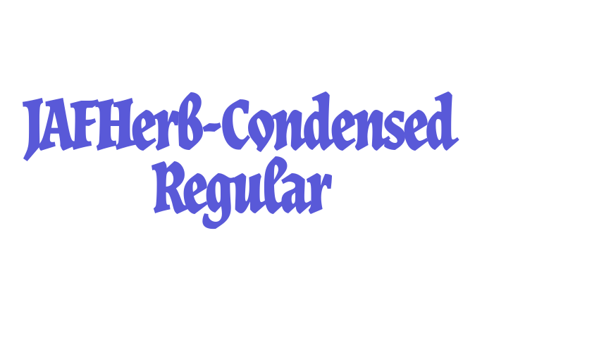 JAFHerb-Condensed Regular Font Download