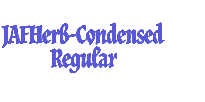 JAFHerb-Condensed Regular Font Download