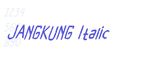 JANGKUNG Italic font free