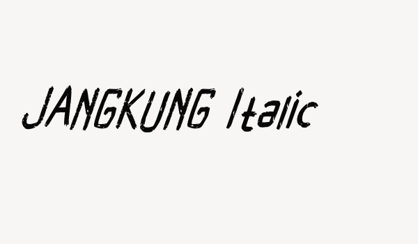 JANGKUNG Italic Font