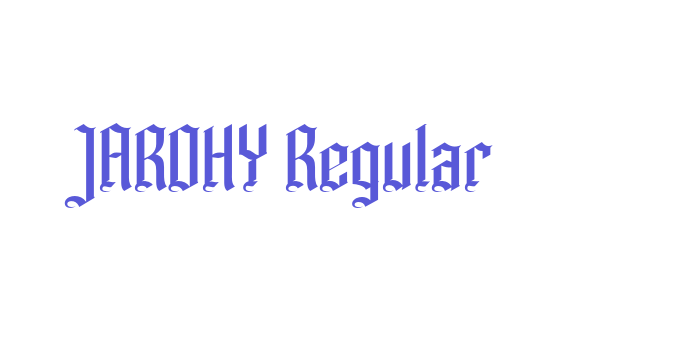 JAROHY Regular Font Download