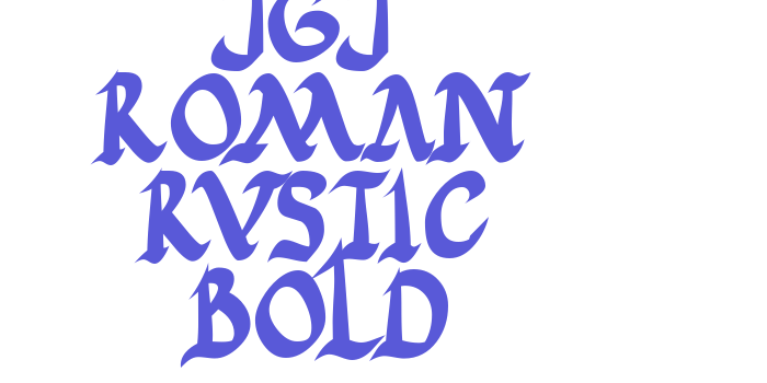 JGJ Roman Rustic Bold Font