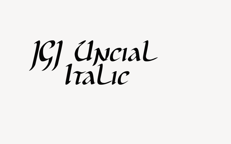 JGJ Uncial Italic Font