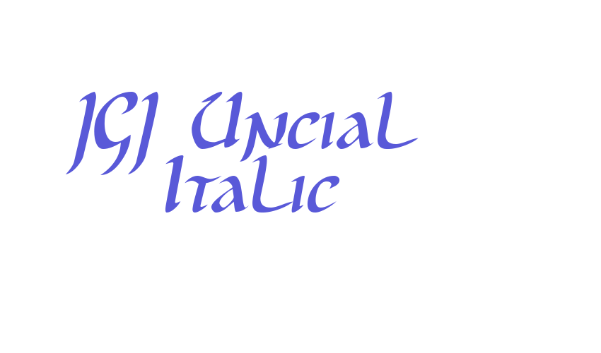 JGJ Uncial Italic Font Download