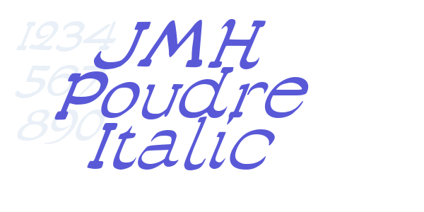 JMH Poudre Italic font