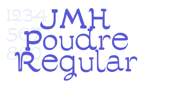 JMH Poudre Regular font