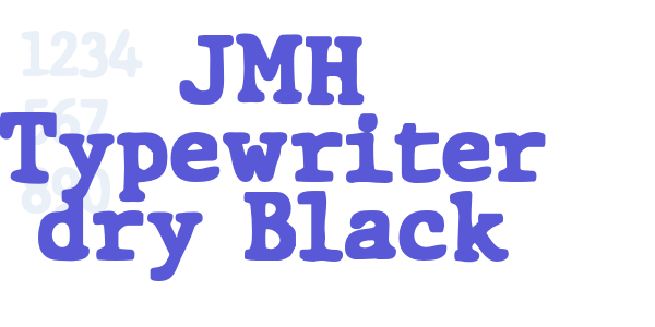 JMH Typewriter dry Black font