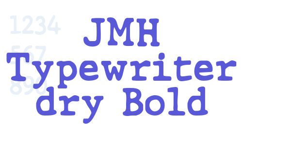 JMH Typewriter dry Bold font