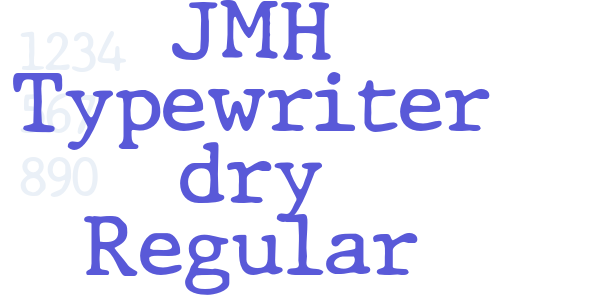 JMH Typewriter dry Regular font