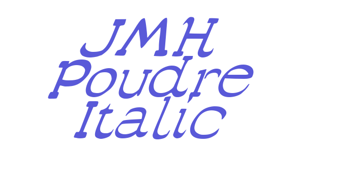 JMH Poudre Italic Font Download