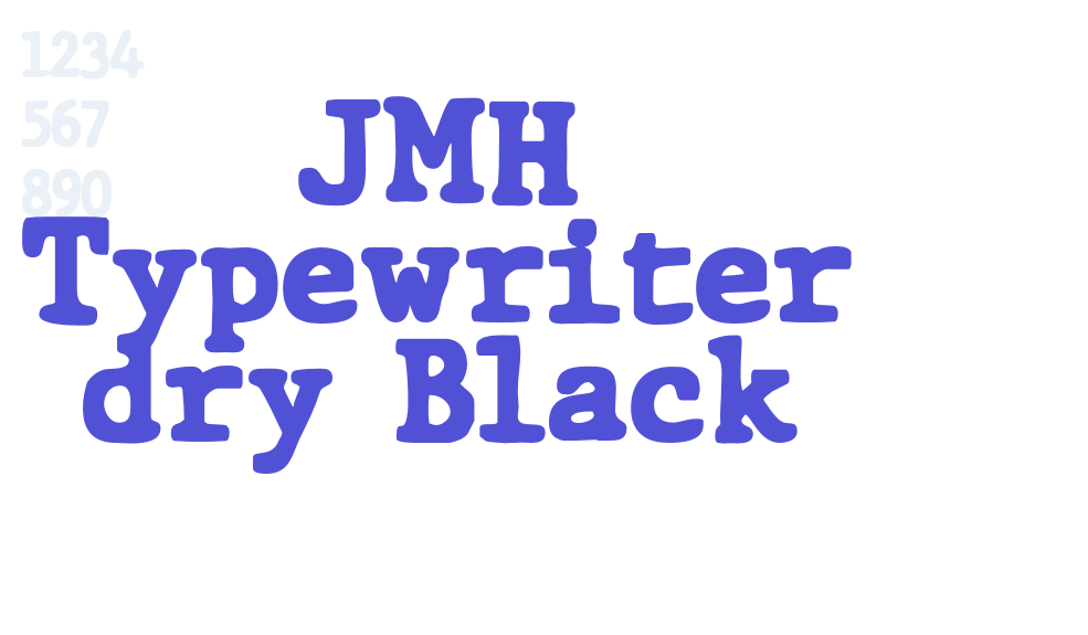 JMH Typewriter dry Black-font-download